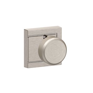 Schlage F170BWE/ULD Bowery Single Dummy Knob with Upland Decorative Rosette