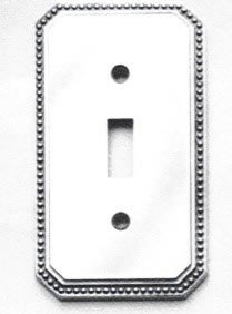 Omnia 8004/S Single Toggle Switch Plate with Beaded Edge