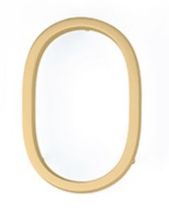 Emtek 2830 Modern 7 Inch Brass House Number "0"