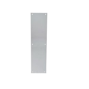 Trimco 10013710CU 4 Inch x 16 Inch Square Corner Push Plate Healthy Hardware Steralloy Finish