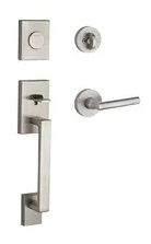 Baldwin FDLAJXTUBCRR Reserve La Jolla Dummy Handleset with Tube Lever and Contemporary Round Rosette