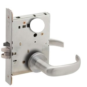 Schlage L9080L 17A Storeroom Mortise Lock with 17 Lever and A Rose Less Standard Cylinder