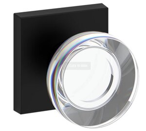 Baldwin PV.CCY.CSR Reserve Contemporary Crystal Privacy Knobset with Contemporary Square Rosette