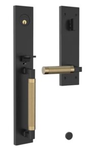 Baldwin 85317.LENT Estate Gramercy Knurled Full Escutcheon Single Cylinder Handleset for Left Handed Doors