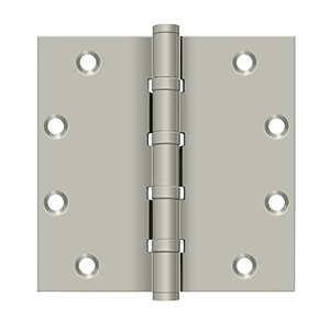 Deltana DSB55B Ball Bearing 5 Inch x 5 Inch Solid Brass Full Mortise Hinge with Square Corners (Sold in Pairs)