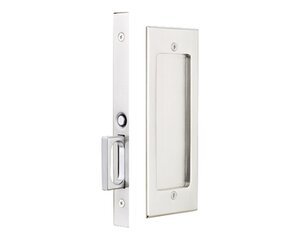 Emtek 2114 Modern Rectangular Passage Pocket Door Mortise Lock for 1-3/8" Thick Doors