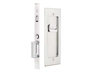 Emtek 2115 Modern Rectangular Privacy Pocket Door Mortise Lock for 1-3/4" Thick Doors