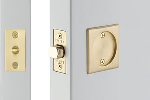 Emtek 2134 Square Tubular Passage Pocket Door Lock