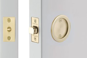 Emtek 2144 Round Tubular Passage Pocket Door Lock