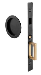 Emtek 2176 Round Dummy Pocket Door Mortise Lock for 1-3/4