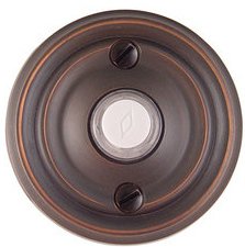 Emtek 2400 Brass Doorbell Button with Regular Rosette