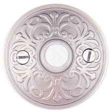 Emtek 2406 Brass Doorbell Button with Lancaster Rosette