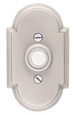 Emtek 2408 Brass Doorbell Button with #8 Rosette
