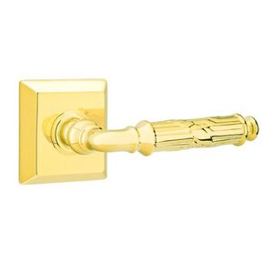 Emtek Ribbon &amp; Reed 8131 Passage Leverset with Quincy Rosette for Left Handed Doors