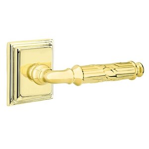 Emtek Ribbon &amp; Reed 8561 Single Dummy Lever with Wilshire Rosette for Right Handed Doors