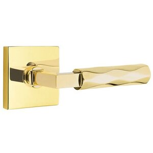 Emtek L-Square Tribeca 5050 SD Select Brass Single Dummy Lever with Square Rosette for Left Handed Doors
