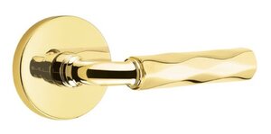 Emtek R-Bar Tribeca 5059 Select Brass Full Dummy Leverset with Disk Rosette