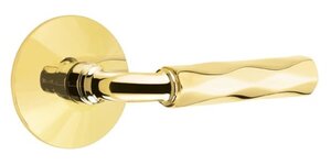 Emtek R-Bar Tribeca 5207 Select Brass Privacy Leverset with Modern Rosette for Left Handed Doors