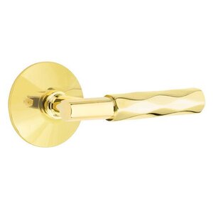 Emtek T-Bar Tribeca 5207 Select Brass Privacy Leverset with Modern Rosette for Left Handed Doors