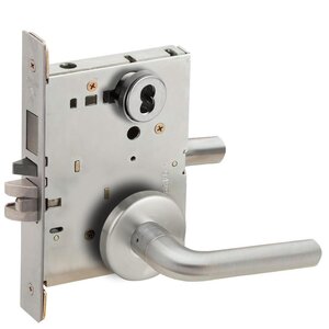 Schlage L9453B 02B Entry/Office with Deadbolt Mortise Lock with 02 Lever and B Rose without Small Format Interchangeable Core