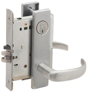Schlage L9050R 17L Entry/Office Mortise Lock with 17 Lever and L Escutcheon with Full Size Interchangeable Core