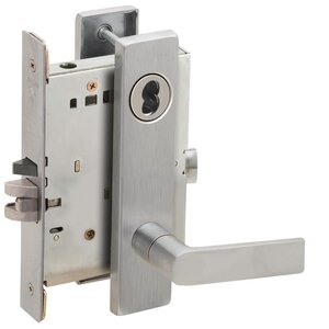 Schlage L9070J 01L Classroom Mortise Lock with 01 Lever and L Escutcheon without Full Size Interchangeable Core