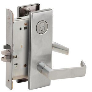 Schlage L9070R 06N Classroom Mortise Lock with 06 Lever and N Escutcheon with Full Size Interchangeable Core