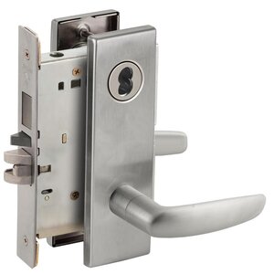 Schlage L9453J 07N Entry/Office with Deadbolt Mortise Lock with 07 Lever and N Escutcheon without Full Size Interchangeable Core