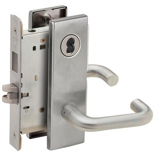 Schlage L9456J 03N Corridor Mortise Lock with 03 Lever and N Escutcheon without Full Size Interchangeable Core