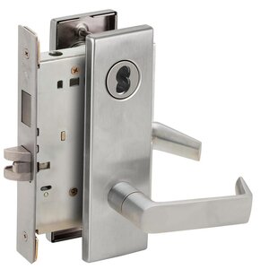 Schlage L9456J 06N Corridor Mortise Lock with 06 Lever and N Escutcheon without Full Size Interchangeable Core