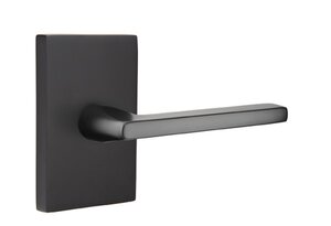 Emtek Helios 5052 SD Single Dummy Lever with Modern Rectangular Rosette for Right Handed Doors