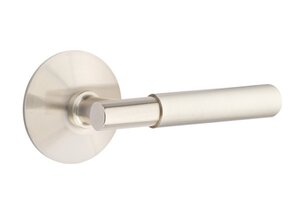 Emtek Myles 5107 Passage Leverset with Modern Rosette for Right Handed Doors