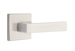 Emtek Dumont 5110 Brass Modern Passage Leverset with Square Rosette for Right Handed Doors