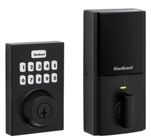 Kwikset HC620CNTZW700LR SMT Contemporary Home Connect Keypad Smart Lock Deadbolt with Z-Wave 700 Long Range and SmartKey