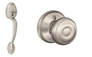 Schlage FE285 PLY/GEO Plymouth Lower Handleset with Georgian Knob