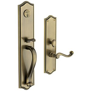 Baldwin 6963.LENT Estate Bristol Single Cylinder Mortise Handleset for Left Handed Doors