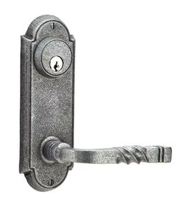 Emtek 7010 3-5/8 Inch Center to Center Wrought Steel #5 Sideplate Single Cylinder