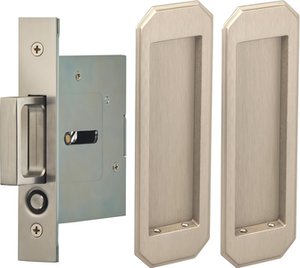 Omnia 7039/N Passage Pocket Door Lock with Traditional Trim