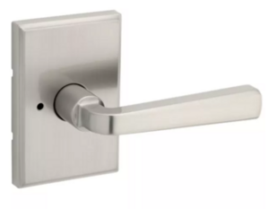 Kwikset 730TDL REC Trafford Privacy Leverset with Rectangular Rosettes
