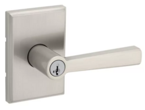 Kwikset 740TDL REC SMT Trafford Keyed Entry Leverset with SmartKey with Rectangular Rosettes