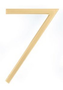 Emtek 2837 Modern 7 Inch Brass House Number "7"