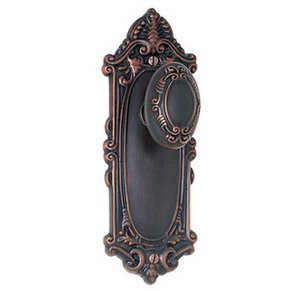 Emtek 8203 7-3/4 Inch Height Victoria Sideplate Privacy Set