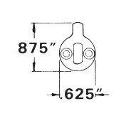 Baldwin 8300509AR Adams Rite Cam Antique Brass Finish