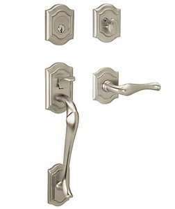 Baldwin 85327.LDBL Estate Bethpage Double Cylinder Handleset for Left Handed Doors