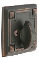 Emtek 8554 Brass Arts and Crafts One Sided Deadbolt