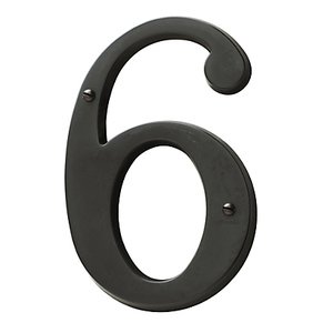 Baldwin 90676 4-3/4 Inch Tall House Number 6
