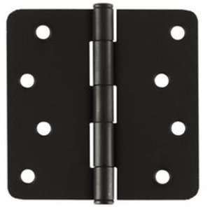 Emtek 91024 4 Inch x 4 Inch Residential Duty Steel Plated Hinge with 1/4 Inch Radius Corners (Sold in Pairs)