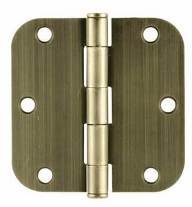 Emtek 91033 3-1/2 Inch x 3-1/2 Inch Residential Duty Steel Plated Hinge with 5/8 Inch Radius Corners (Sold in Pairs)