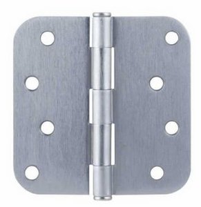 Emtek 91034 4 Inch x 4 Inch Residential Duty Steel Plated Hinge with 5/8 Inch Radius Corners (Sold in Pairs)