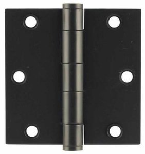 Emtek 91013 3-1/2 Inch x 3-1/2 Inch Residential Duty Steel Plated Hinge with Square Corners (Sold in Pairs)
